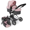 BAYER CHIC 2000 Kombi-Puppenwagen LINUS Melange Anthrazit-rosa -Kinderspielzeug bayer chic 2000 kombi puppenwagen linus melange anthrazit rosa a355236