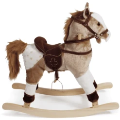 BAYER CHIC 2000 Schaukelpferd Braun Mit Weißen Flecken