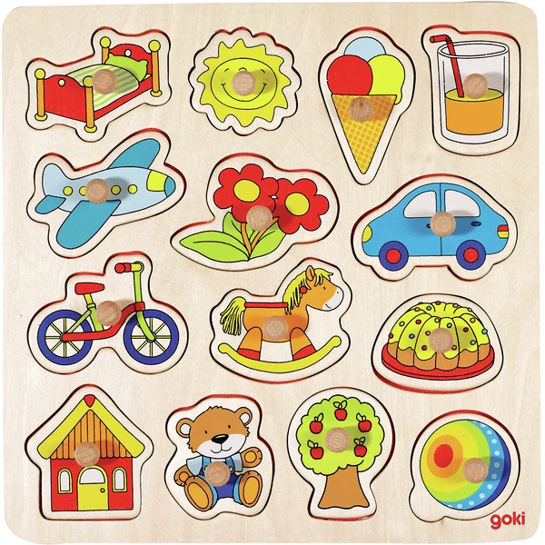 Goki Steckpuzzle Schaukelpferd, Ball,..., 14 Teile 3 Goki Steckpuzzle Schaukelpferd, Ball,..., 14 Teile