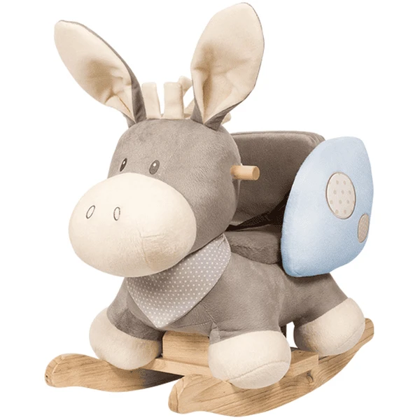 Nattou Cappuccino Schaukeltier Esel, Sitz Grau 3 Nattou Cappuccino Schaukeltier Esel, Sitz Grau