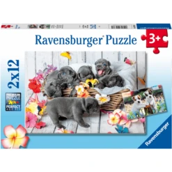 Ravensburger Puzzle 2x12 Teile - Kleine Fellknäuel