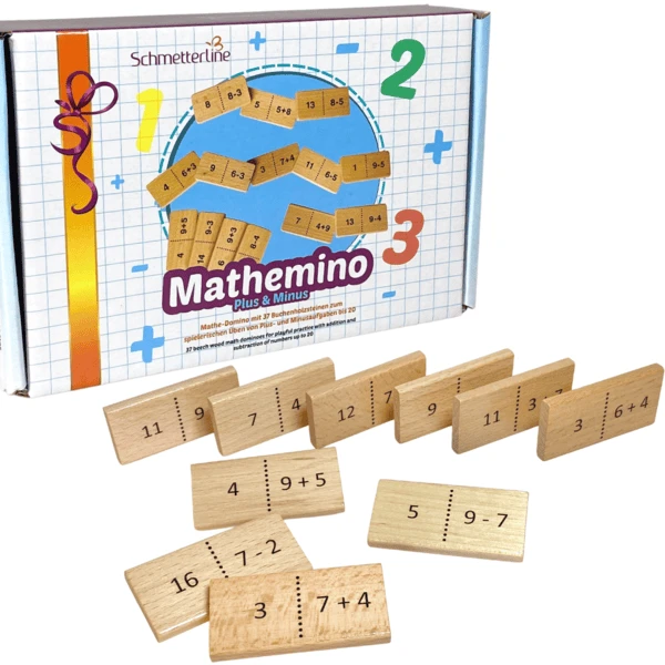 Schmetterline Mathe-Domino Aus Holz - MATHEMINO (PLUS/MINUS) 3 Schmetterline Mathe-Domino Aus Holz - MATHEMINO (PLUS/MINUS)