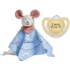 Schnullireich Geschenkset Käthe Kruse Schmusetuch Mit Namen Maus + NUK Namensschnuller (0-6 Mon) Blau -Kinderspielzeug schnullireich geschenkset kaethe kruse schmusetuch mit namen maus nuk namensschnuller 0 6 mon blau a405722